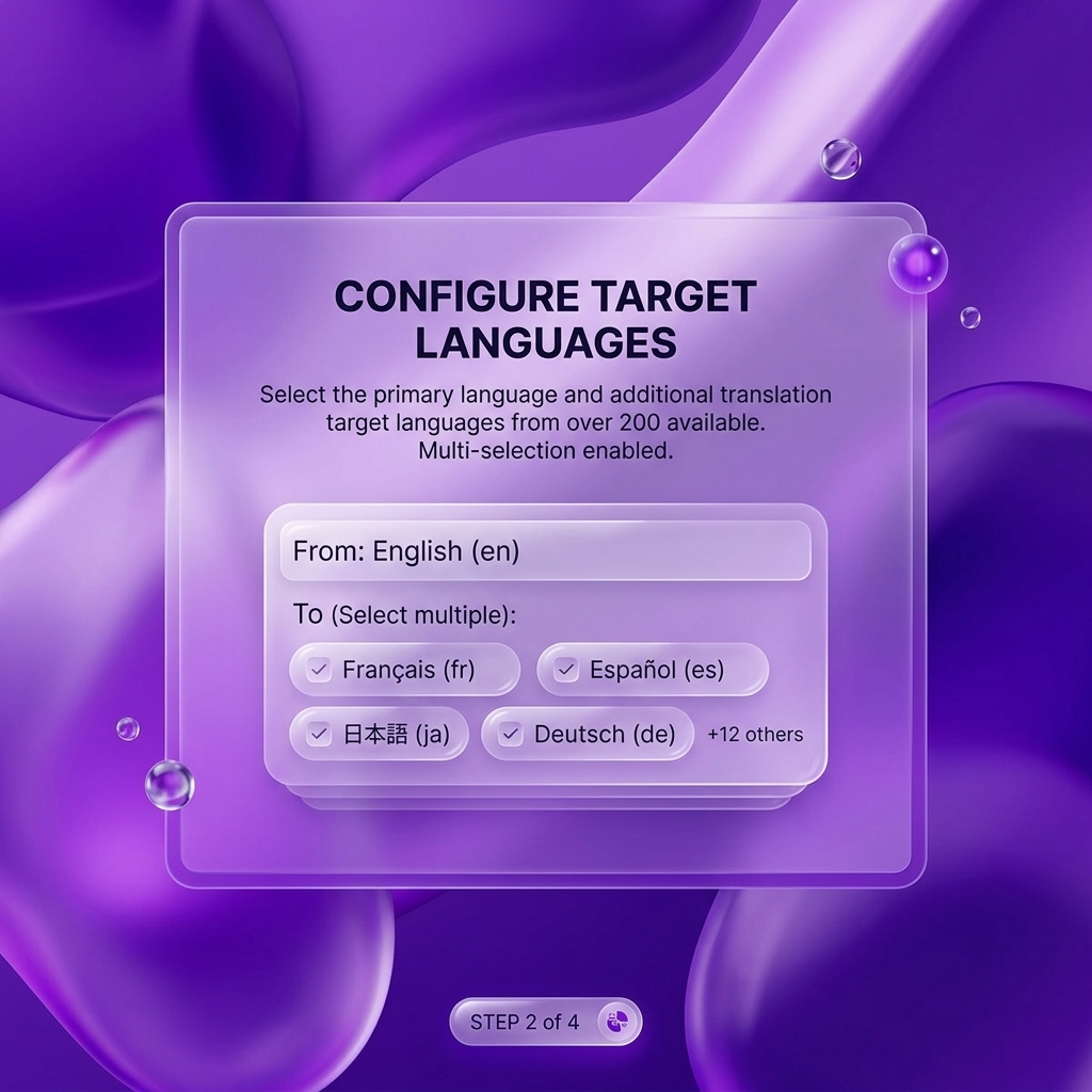 Configure Target Languages